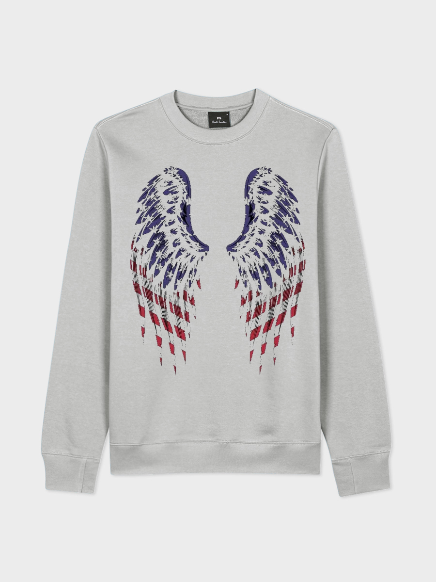 Men's Round Neck Casual Printed Long Sleeve Sweatshirt