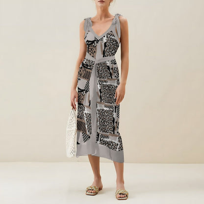 Casual Printed One-Piece Swimsuit And Cover Up 2305102877