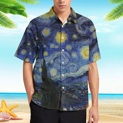 Men's Hawaiian Print Resort Shirt 2305101782