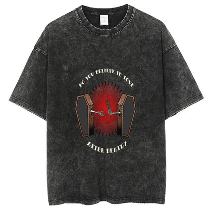 Unisex Vintage Solid Wash T-Shirts 2305102842