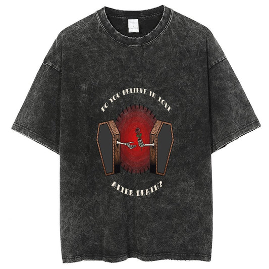 Unisex Vintage Solid Wash T-Shirts 2305102842