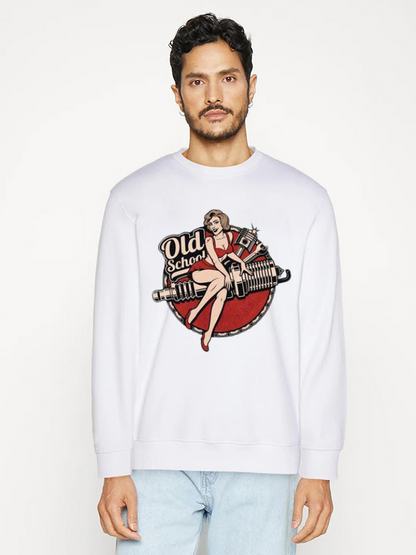 Unisex Round Neck Casual Printed Long Sleeve Sweatshirt
