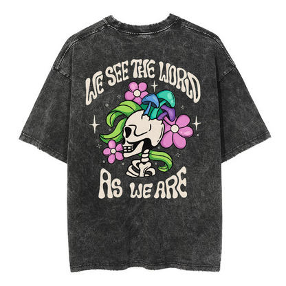 Mens Cotton Wash Solid T-Shirts Oversized Unisex Short Sleeve Streetwear Rap Hip Hop Basic Tee Tops