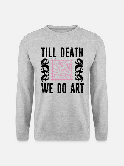 Unisex Round Neck Casual Skull Printed Long Sleeve Sweatshirt