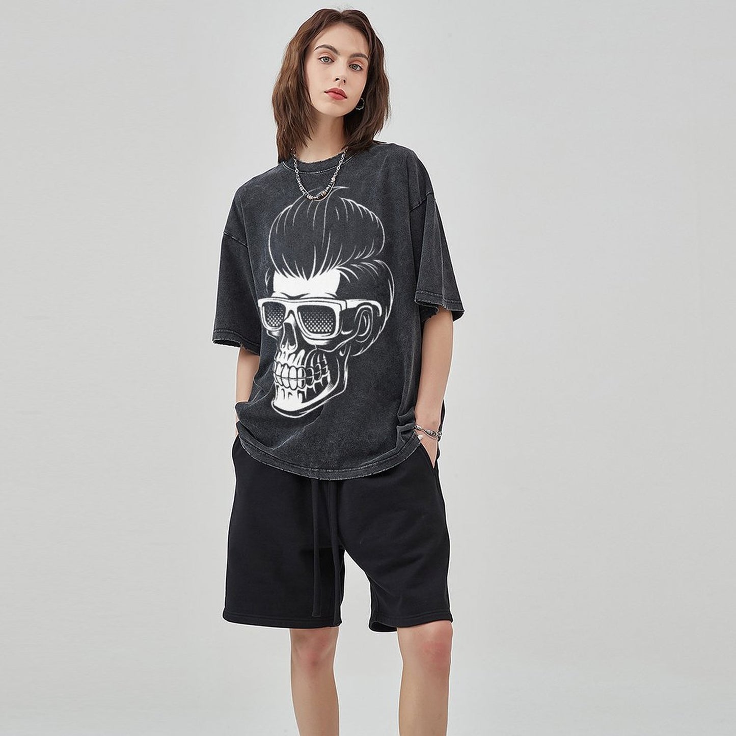 Unisex Vintage Solid Wash T-Shirts 2305101608