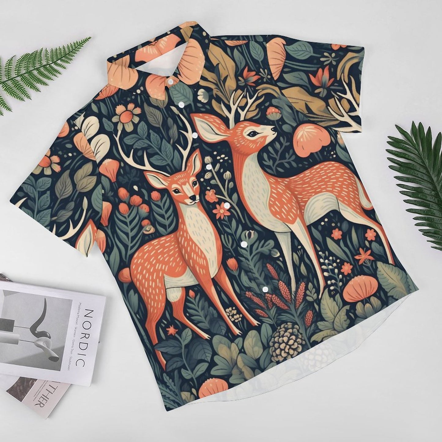 Men's Fashion Casual Printed Short Sleeve Shirts 2305106990