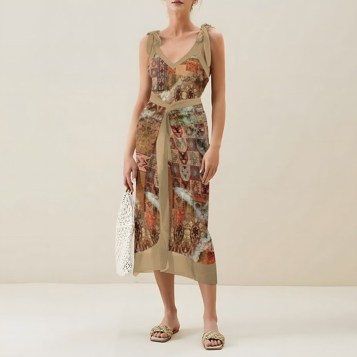 Casual Printed One-Piece Swimsuit And Cover Up 2305102834