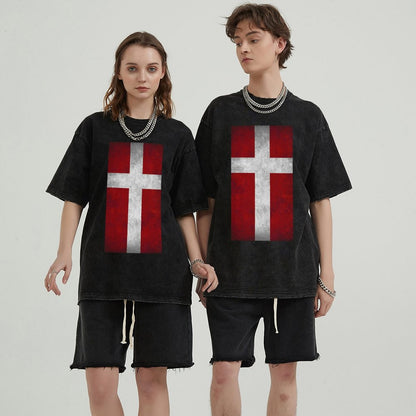 Unisex Vintage Solid Wash T-Shirts 2305103965