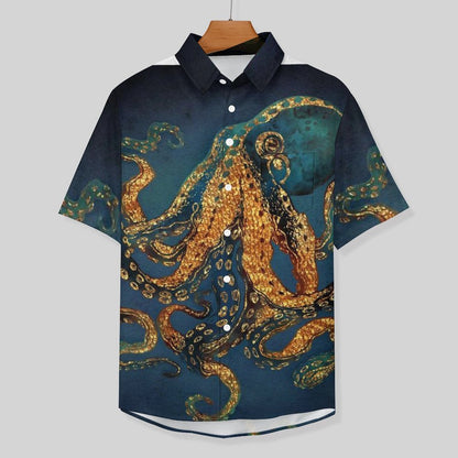 Men's Hawaiian Print Lapel Shirt 2304106415