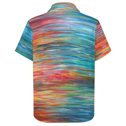 Men's Hawaiian Print Resort Shirt 2305101775