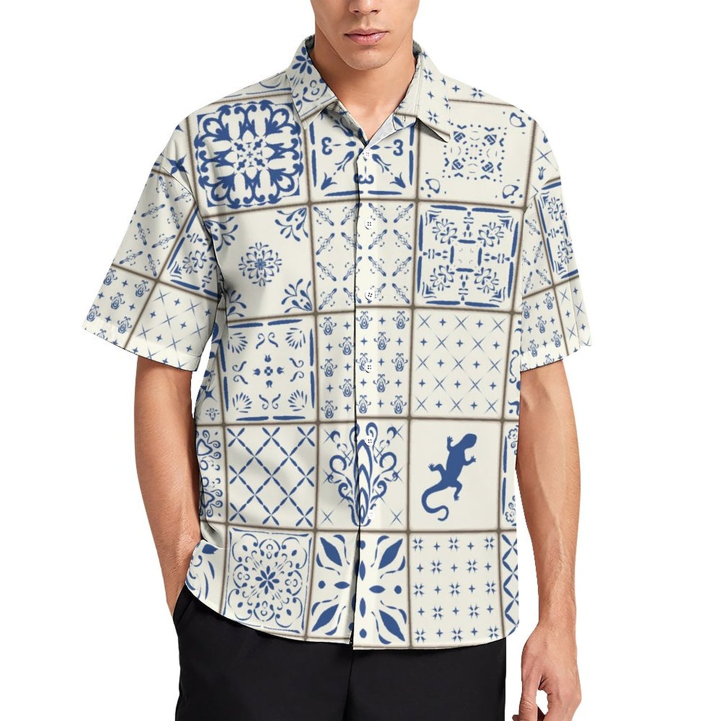 Men's Fashion Casual Printed Short Sleeve Shirts 2306100448