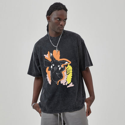 Unisex Vintage Solid Wash T-Shirts 2305103528