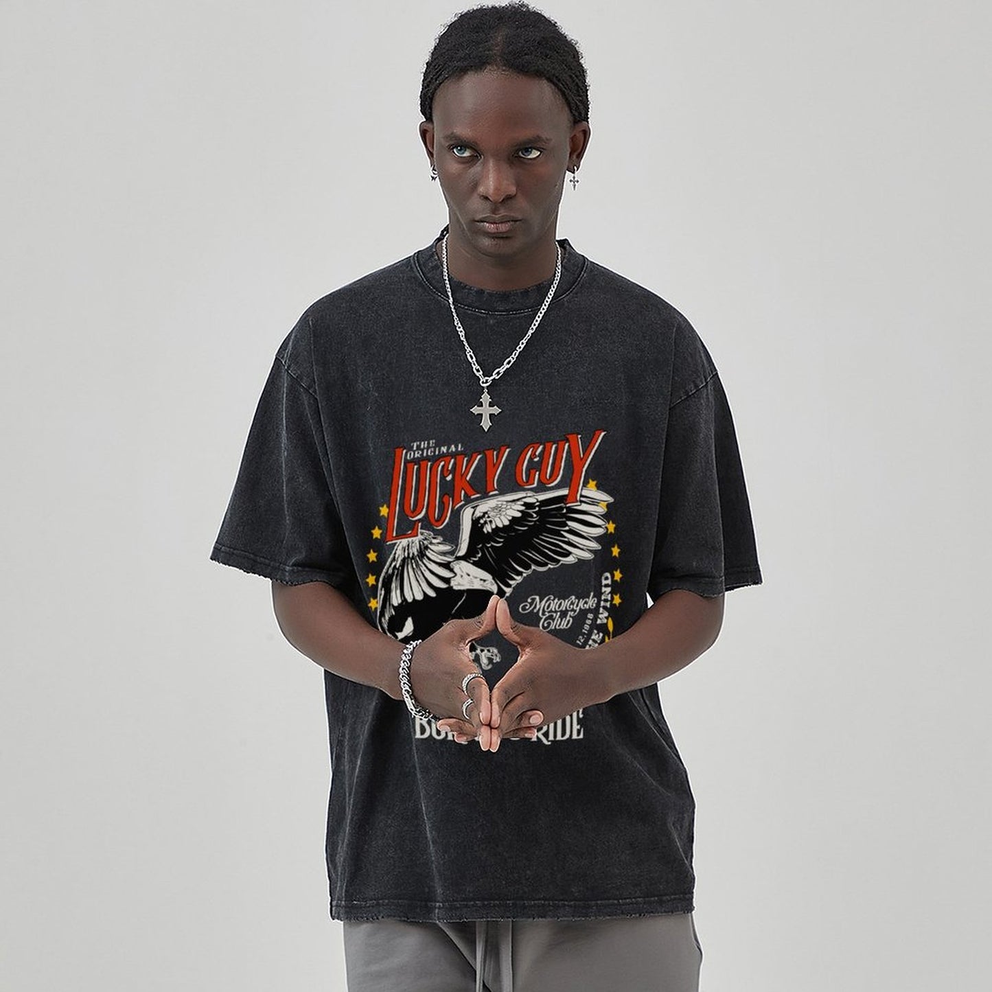 Unisex Vintage Solid Wash T-Shirts 2305102652