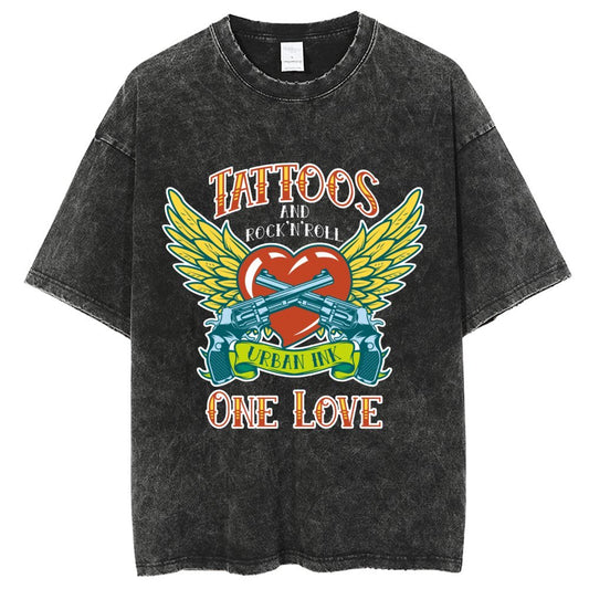 Unisex Vintage Solid Wash T-Shirts 2305102638