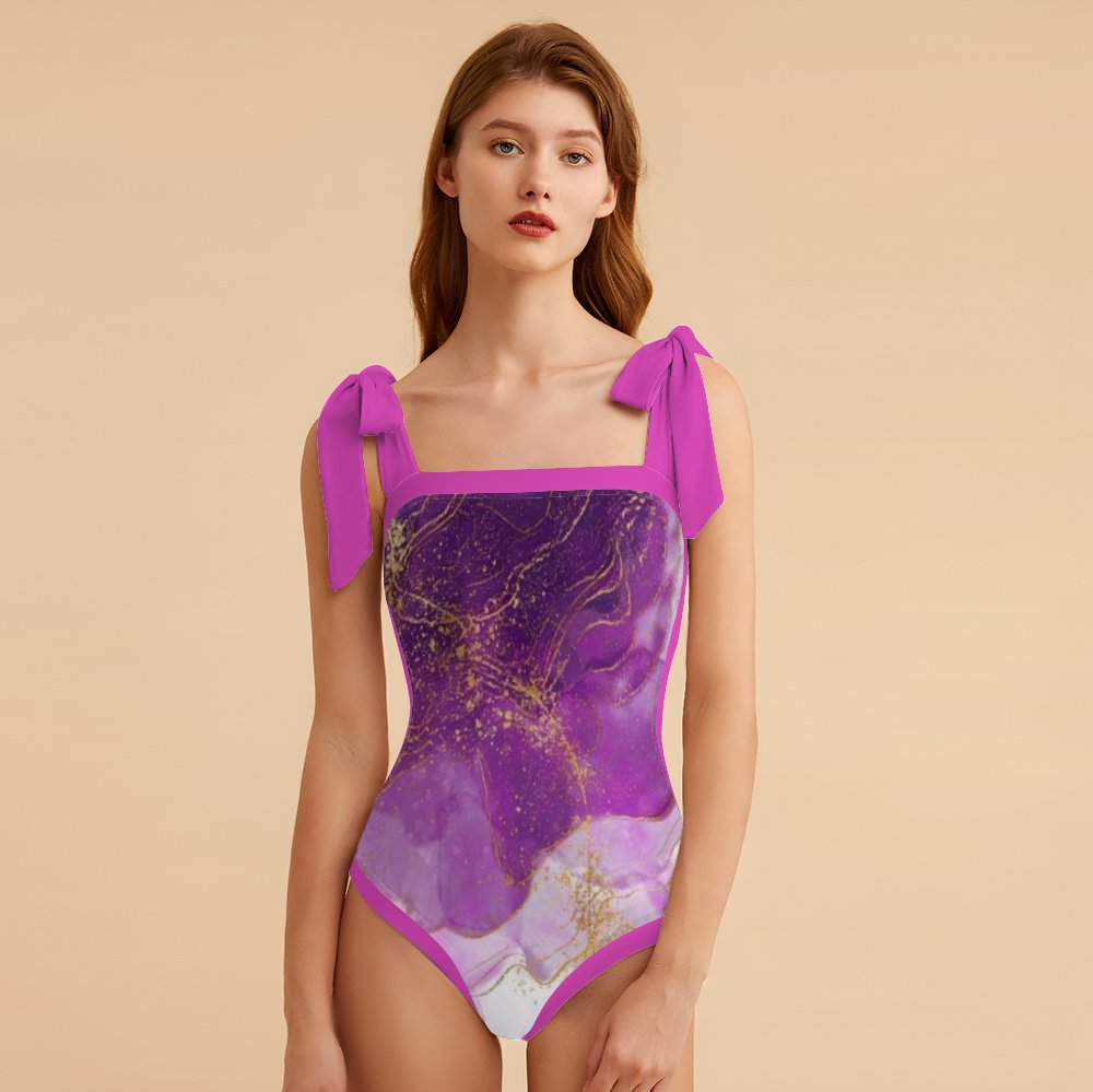 Fashion Printed One Piece Swimsuit And Cover Up 2306102469