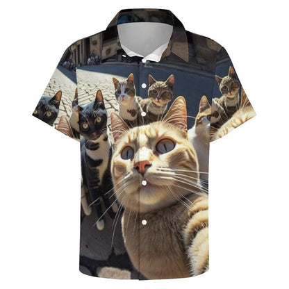 Men's Fashion Casual Printed Short Sleeve Shirts 2306103300
