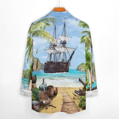 Men's Casual Printed Long Sleeve Shirt 2306103100