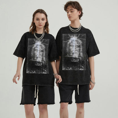 Unisex Vintage Solid Wash T-Shirts 2305103961