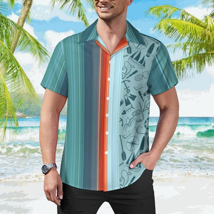 Men's Hawaiian Print Casual Shirt 2304104642