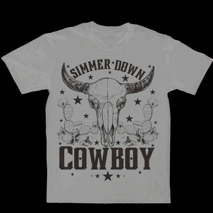 Cowboy Men's Casual Printed T-Shirt
