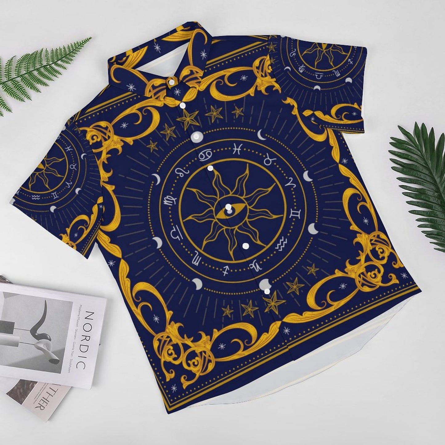 Men's Fashion Casual Printed Short Sleeve Shirts 2306100963