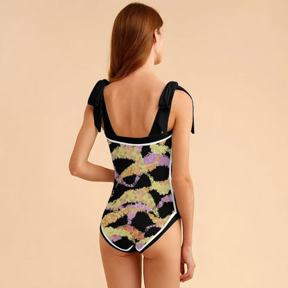 Fashion Printed One Piece Swimsuit And Cover Up 2306100135