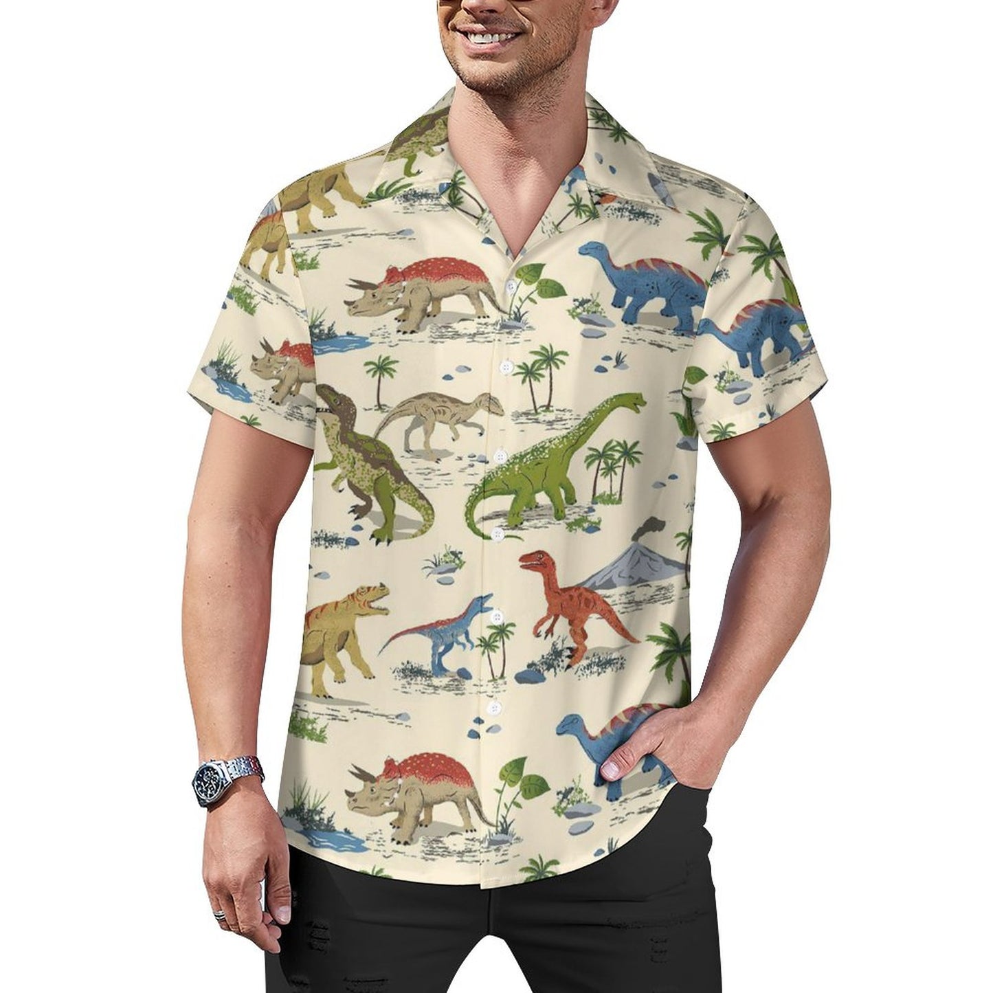 Men's Hawaiian Casual Short Sleeve Shirt 2305102326