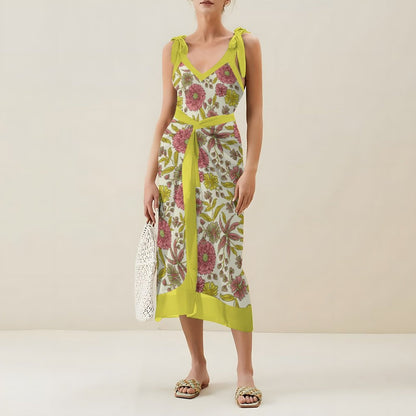 Casual Printed One-Piece Swimsuit And Cover Up 2305102407