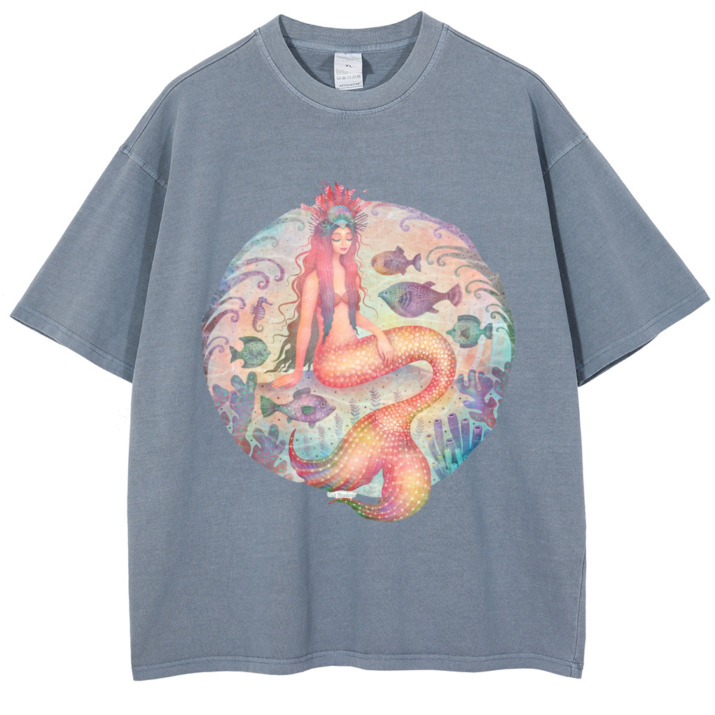 Mens Cotton Wash Solid T-Shirts Oversized Unisex Short Sleeve Streetwear Rap Hip Hop Basic Tee Tops