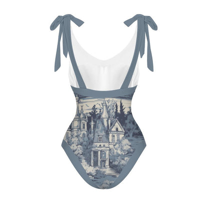 Casual Printed One-Piece Swimsuit And Cover Up 2305102459
