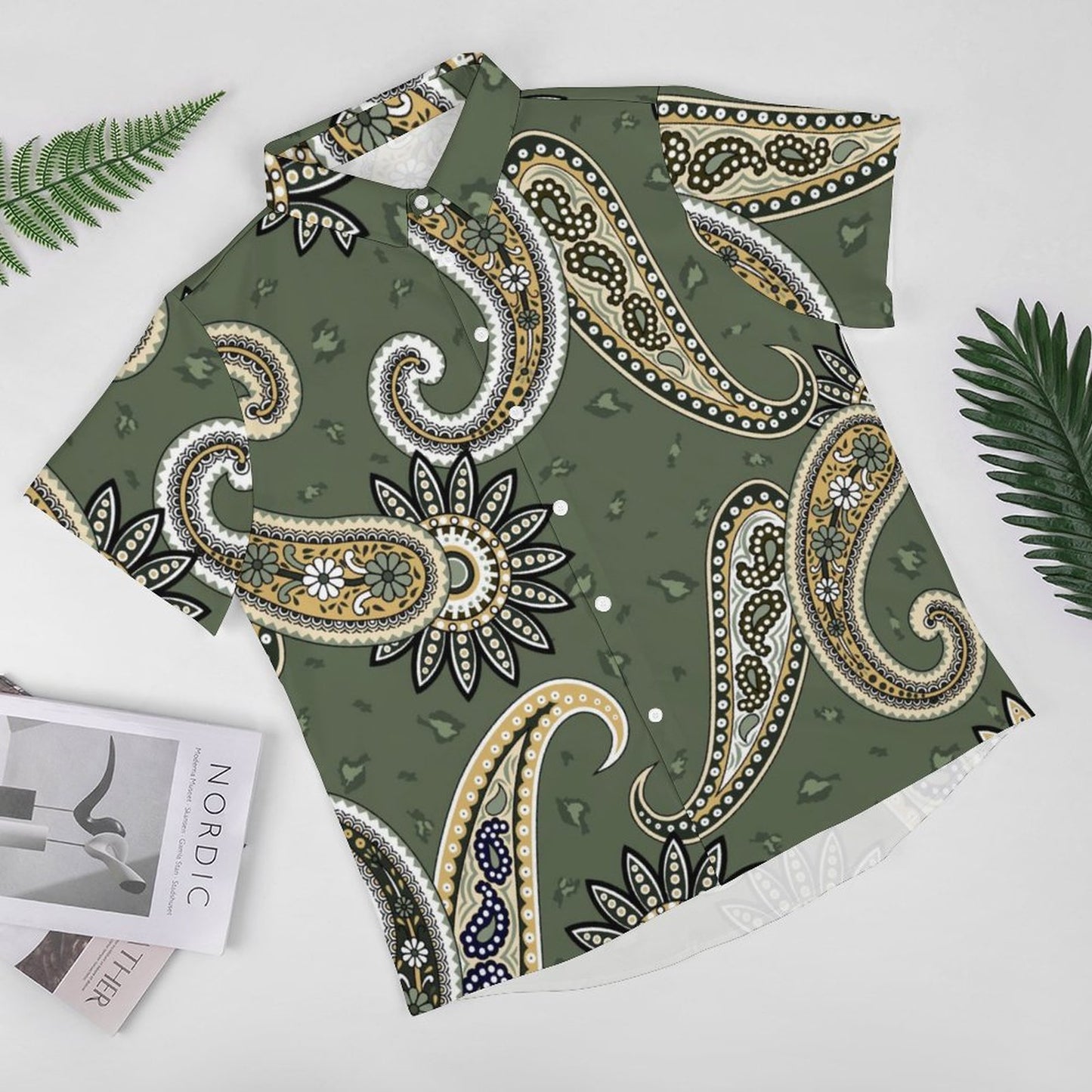Men's Fashion Casual Printed Short Sleeve Shirts 2306105118