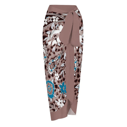 Casual Printed One-Piece Swimsuit And Cover Up 2305102876
