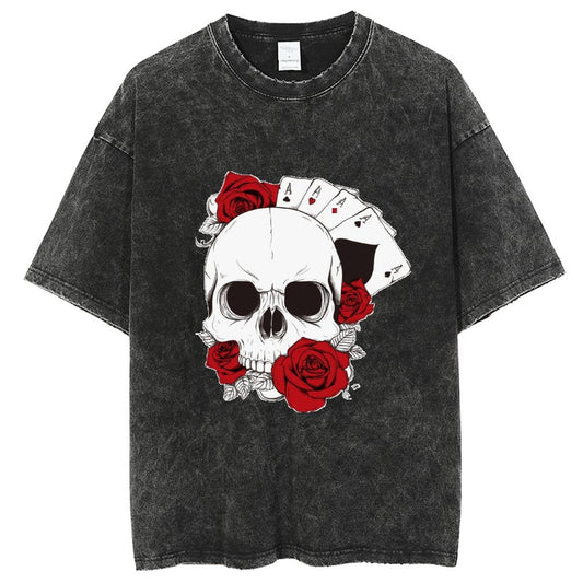 Unisex Vintage Solid Wash T-Shirts 2305104036