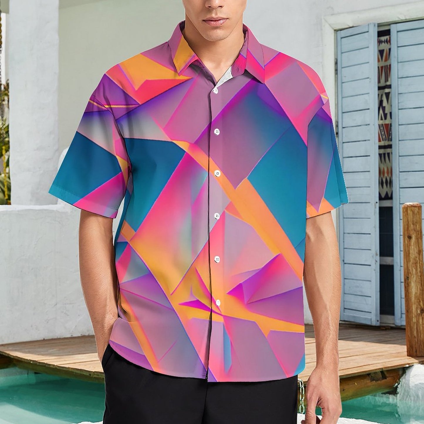 Men's Fashion Casual Printed Short Sleeve Shirts 2306105164
