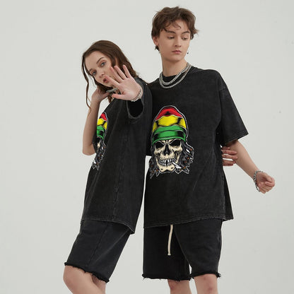 Unisex Vintage Solid Wash T-Shirts 2305104037