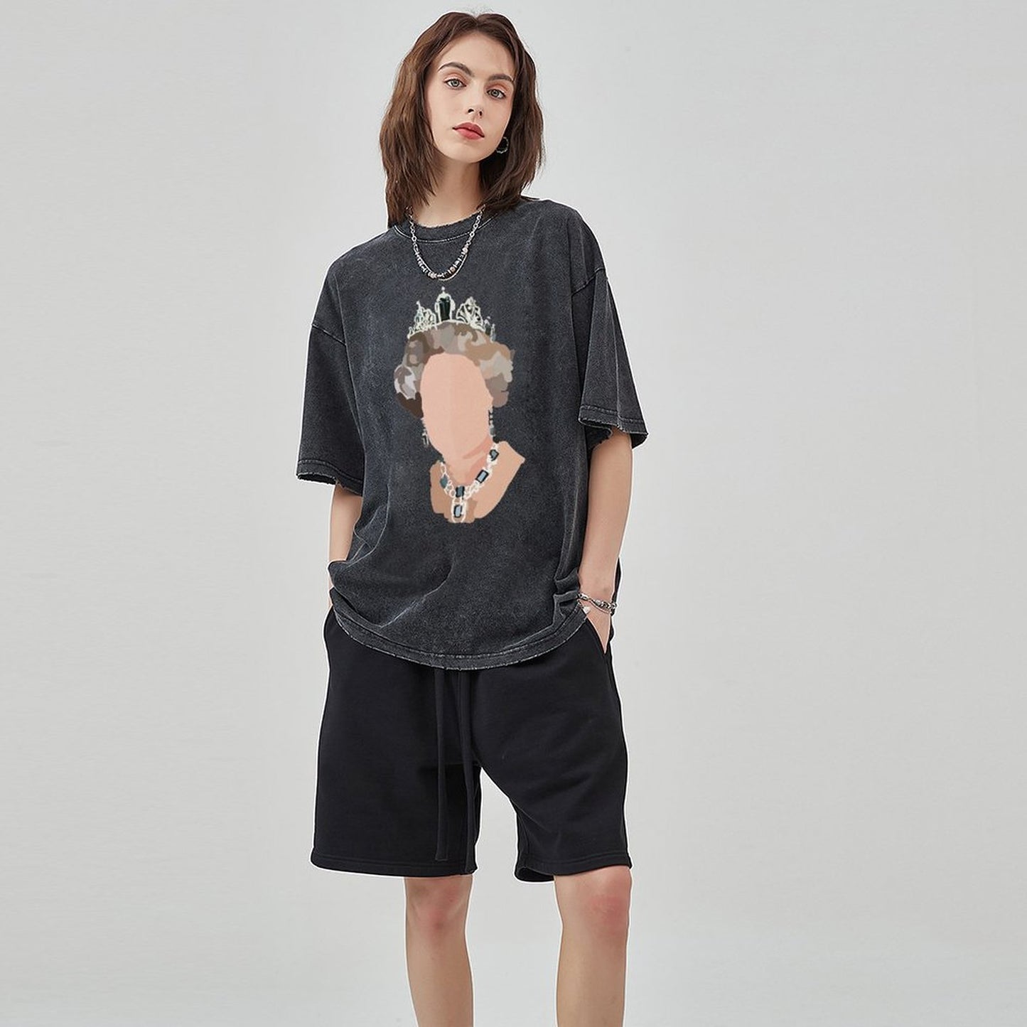 Unisex Vintage Solid Wash T-Shirts 2305103967