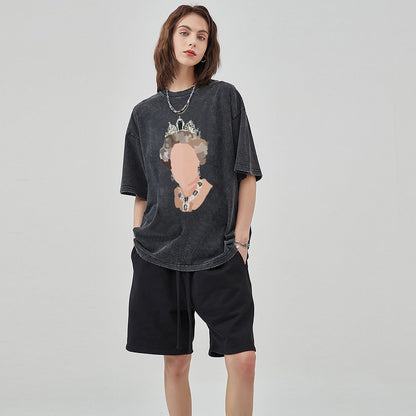 Unisex Vintage Solid Wash T-Shirts 2305103967