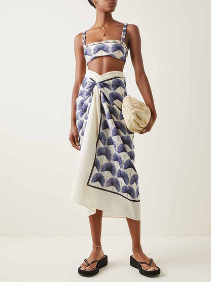 Women's Fashion Printed Bikini and Cover Up