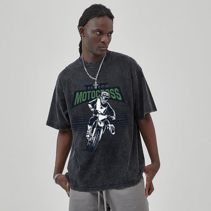 Unisex Vintage Solid Wash T-Shirts 2305102853