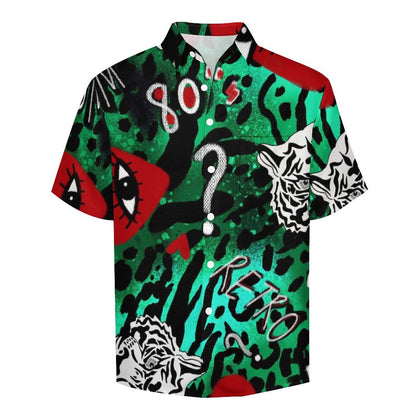 Men's Leopard Print Vacation Hawaiian Shirt 2306104894