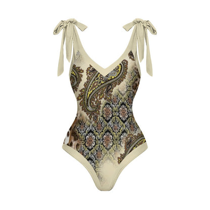 Casual Printed One-Piece Swimsuit And Cover Up 2305102878