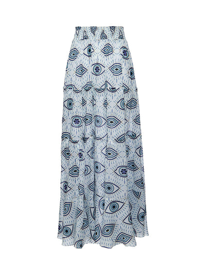 Eye printed swimsuit and cover Up