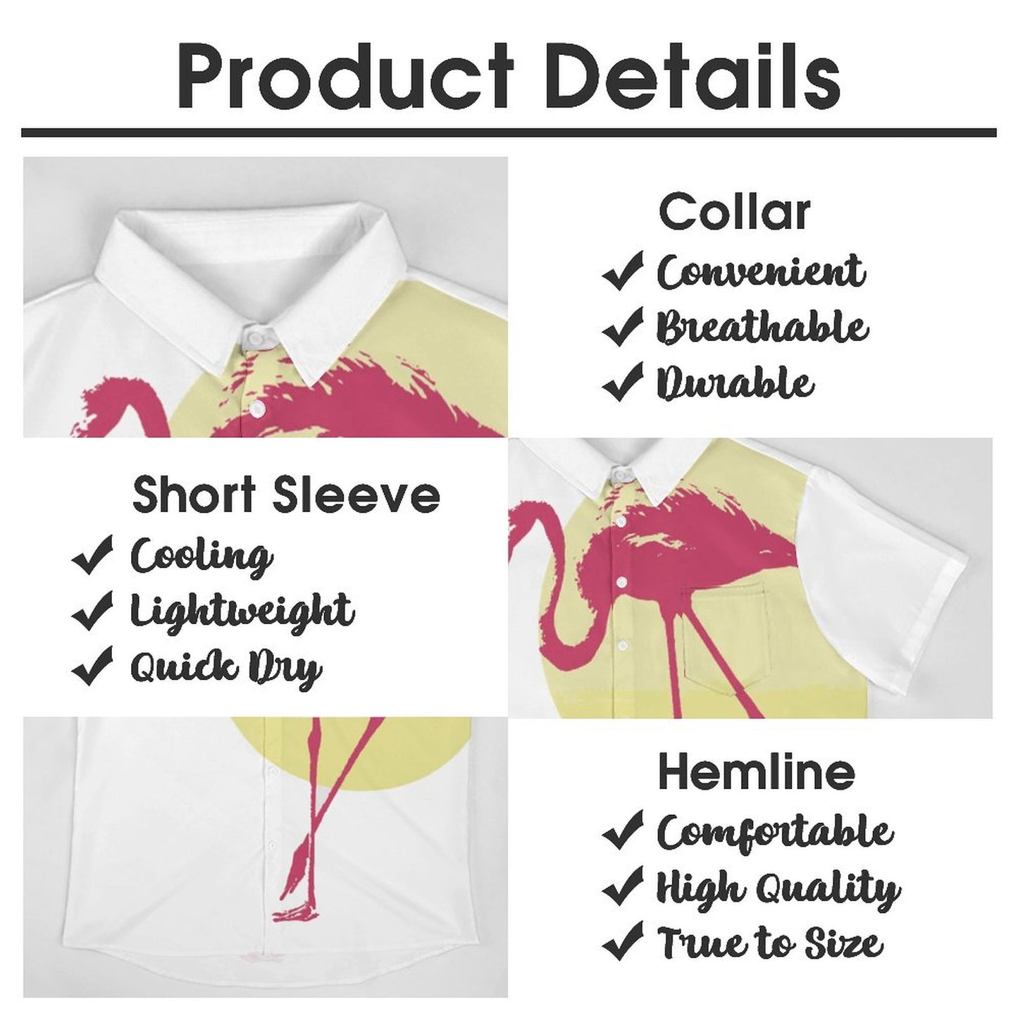 Men's Hawaiian Flamingo Print Vacation Shirt 2306101954
