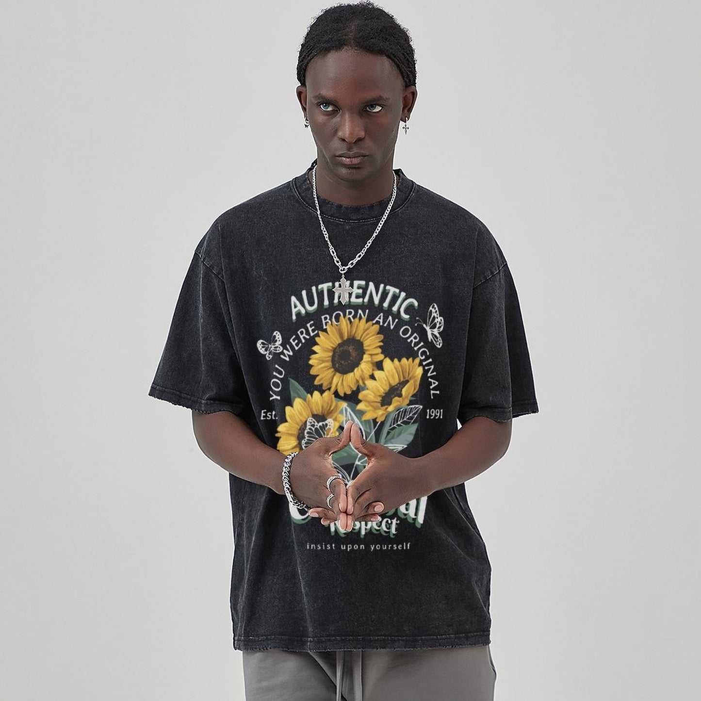 Unisex Vintage Solid Wash T-Shirts 2305101926