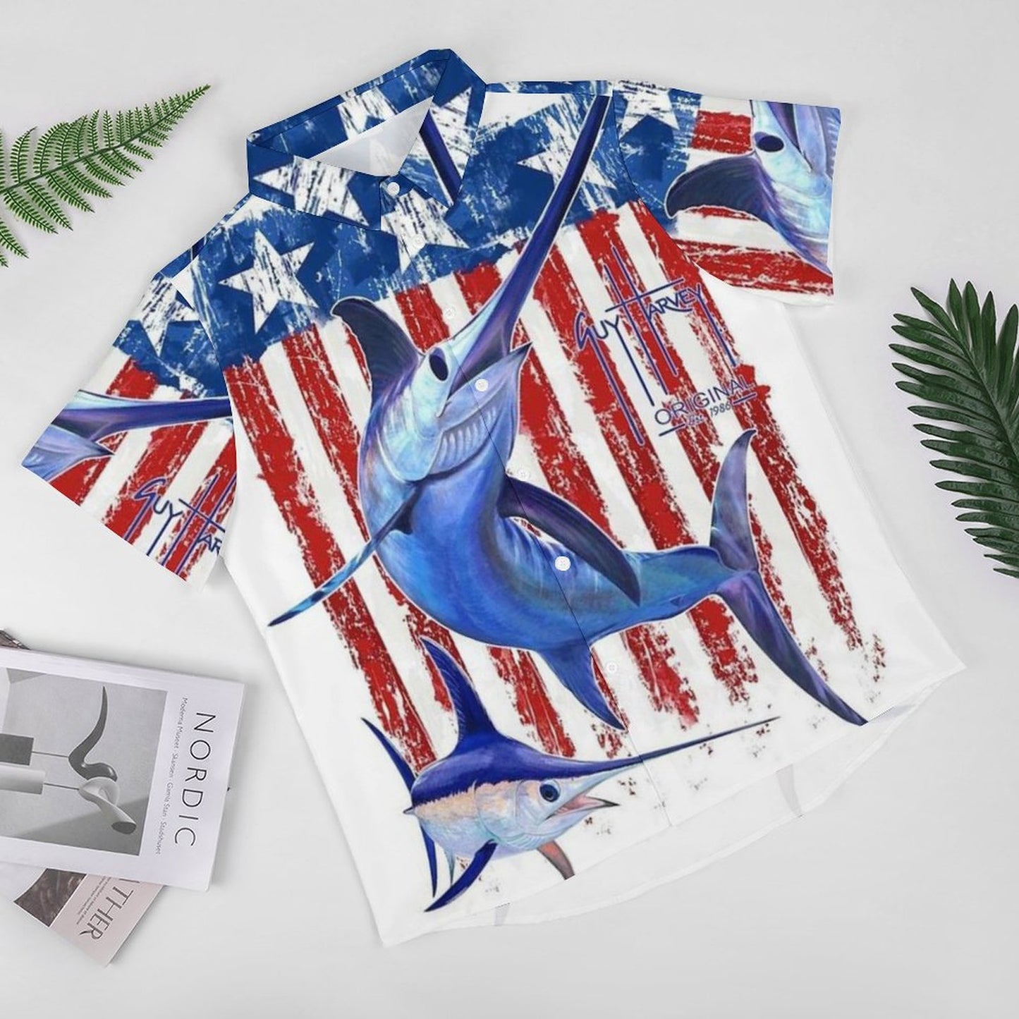 Men's Fashion Casual Printed Short Sleeve Shirts 2306101866
