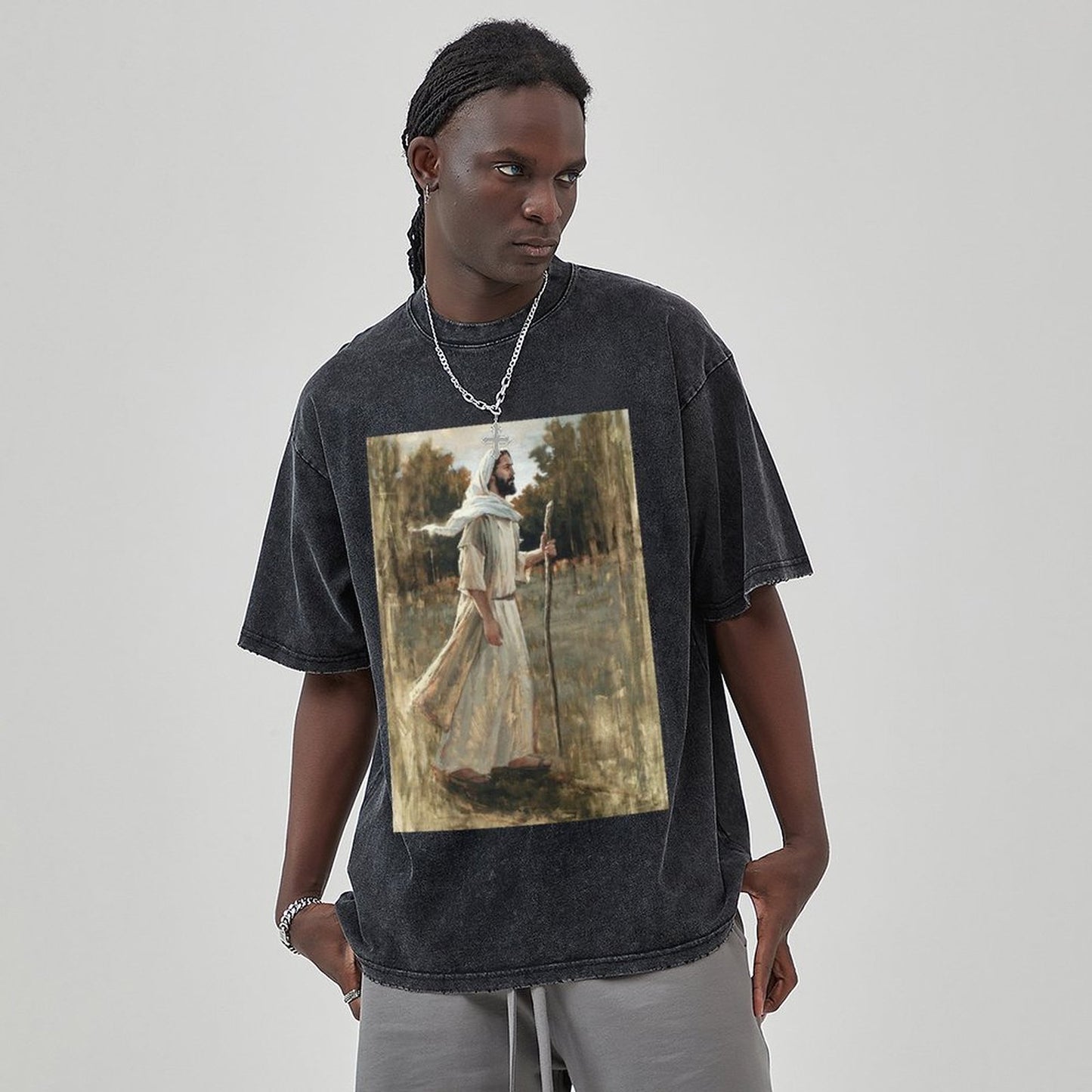 Unisex Vintage Solid Wash T-Shirts 2305103959
