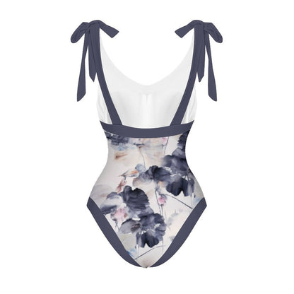 Casual Printed One-Piece Swimsuit And Cover Up 2305102662