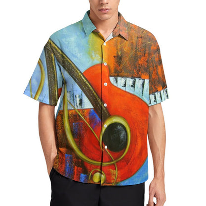 Men's Hawaiian Print Resort Shirt 2305102033