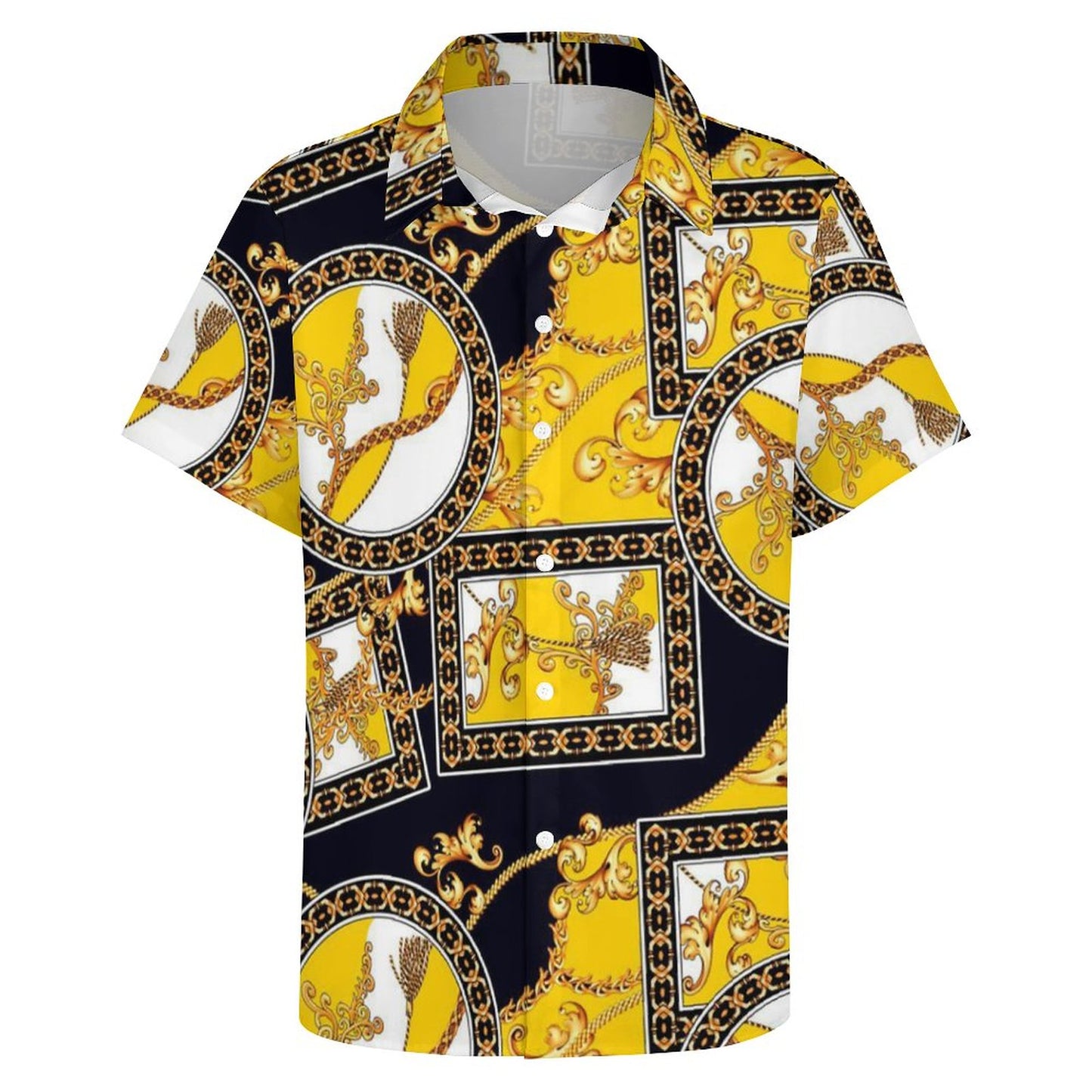 Men's Fashion Casual Printed Short Sleeve Shirts 2305107063