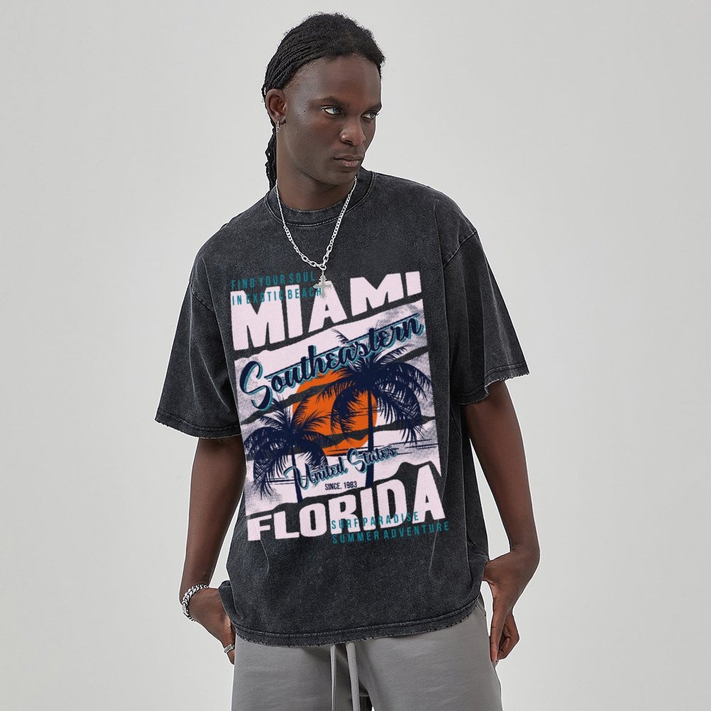 Unisex Vintage Solid Wash T-Shirts 2305101924